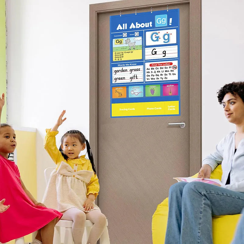 Alphabet learning chart educational toy with cards and songs for child vocabulary building