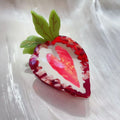 Love Honey strawberry hairpin with pastoral style design in red or pink colours