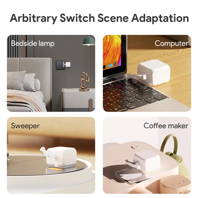White Bluetooth rocker arm finger robot for smart home switch automation