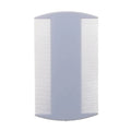 Plastic fine teeth flea comb with double-edged design measuring 8 by 7.5 centimetres