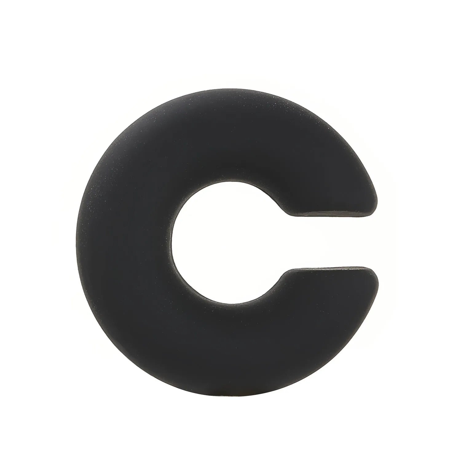 A pair of matte coarse finish round C-shaped clip-on earrings for women, shown in a candy colour.