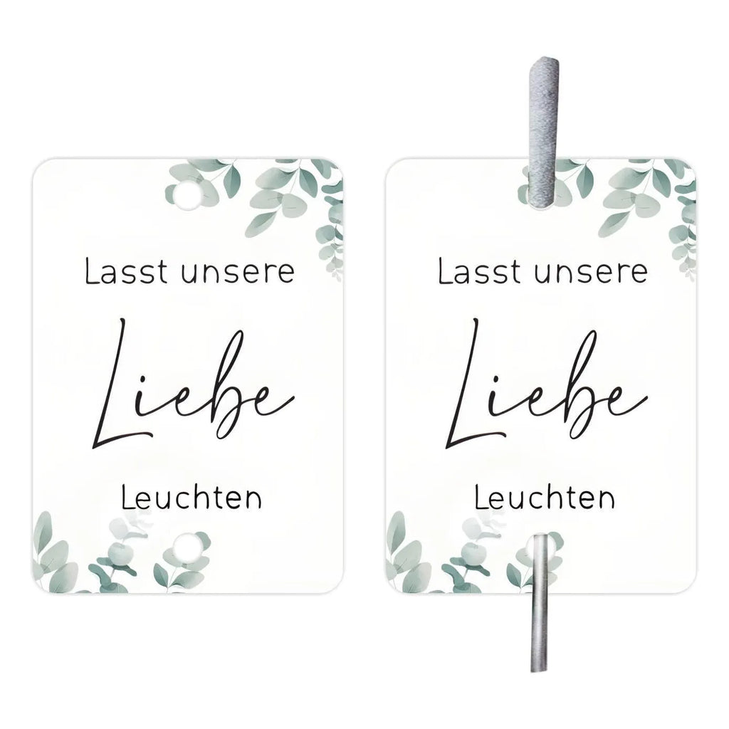 Pack of 50 G45 style white card decorative labels for wedding and baptism crafts.