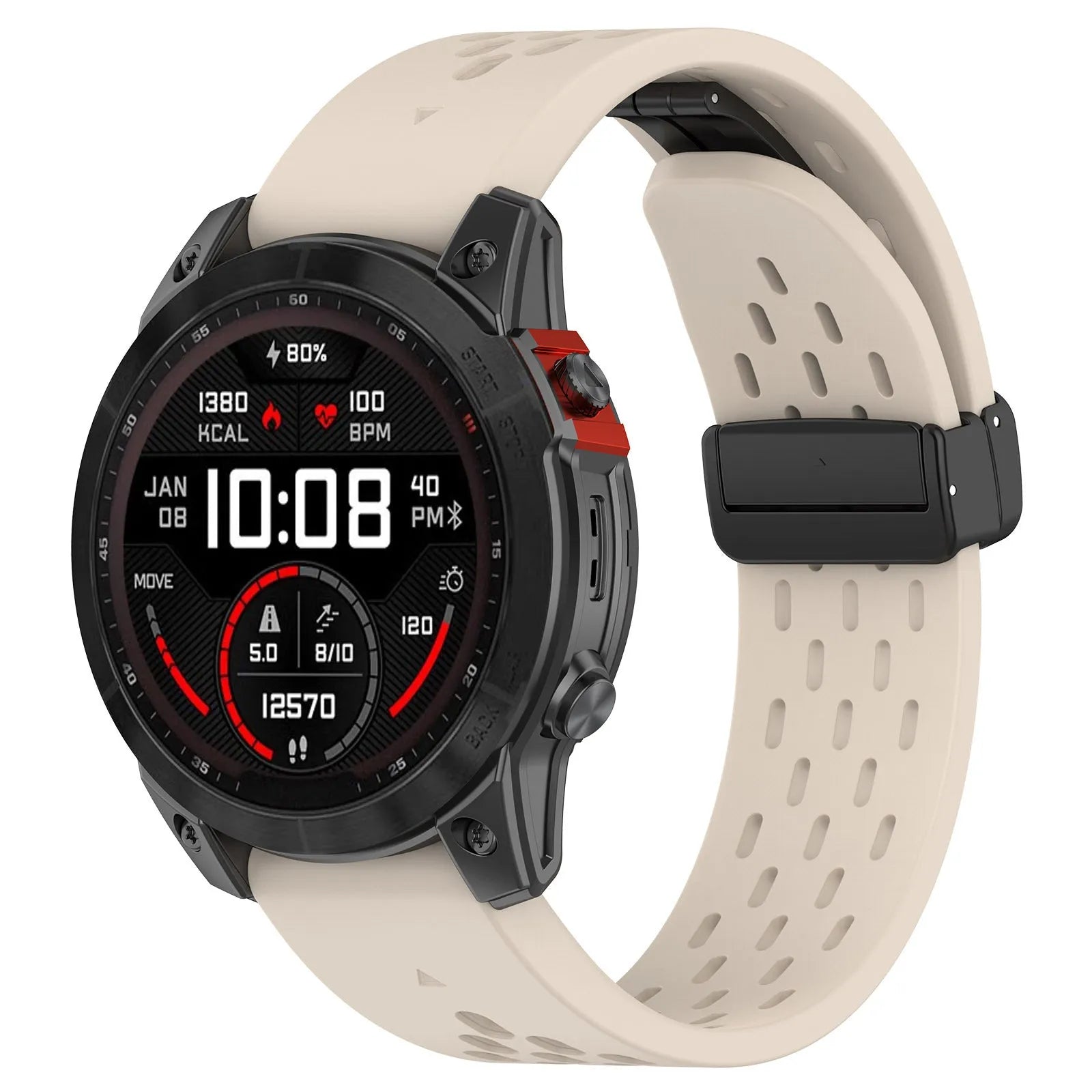Quick release watch strap for Garmin Fenix watches in multiple colours and sizes.