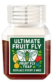Fruit fly bait liquid bottle with specification options including with and without funnel accessories
