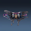 Temperature change colour butterfly rhinestone collar with alloy pendant and decorative insect design