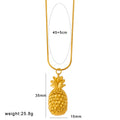 Stainless steel fruit necklace pendant with apple design on regular chain