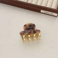 Women's retro acetate hair barrettes with metal grip in medium size showing four R08 colour options
