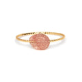Geometric women's agate ring with original design in one of eight coloured stone variants.