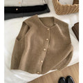 Women's casual polyester pullover jumper with half sleeves in smoky grey colour