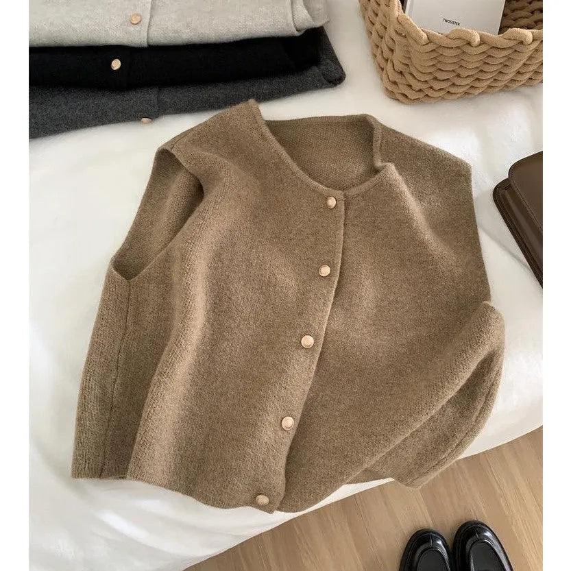 Women's casual polyester pullover jumper with half sleeves in smoky grey colour