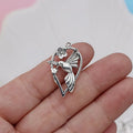 Alloy magpie pendant with electroplated P234 finish for DIY jewellery making