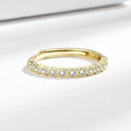 Women's geometric diamond tail open mouth ring in white gold or yellow gold colour
