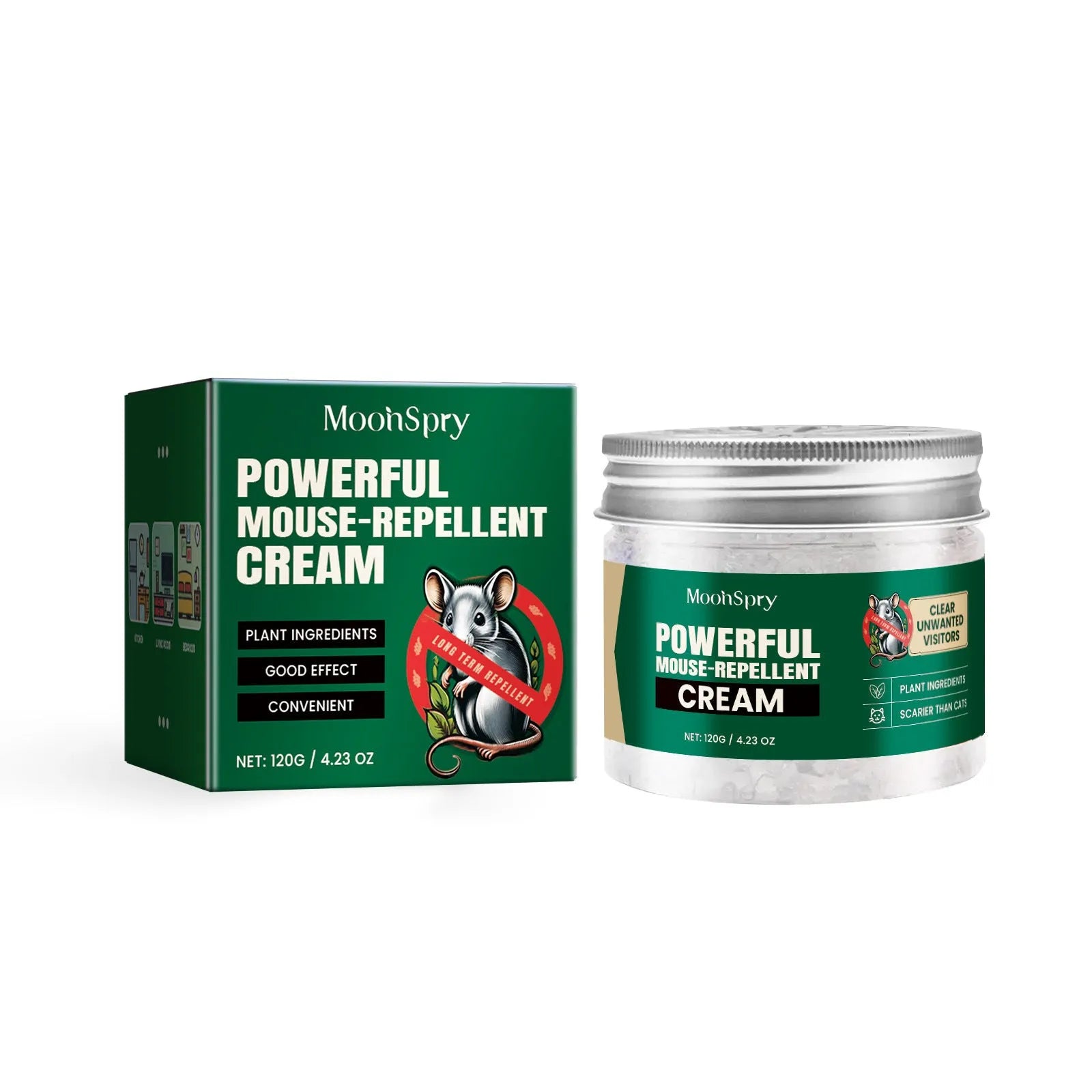 60ml bottle of natural rat repellent spray with essential oils for home and car use