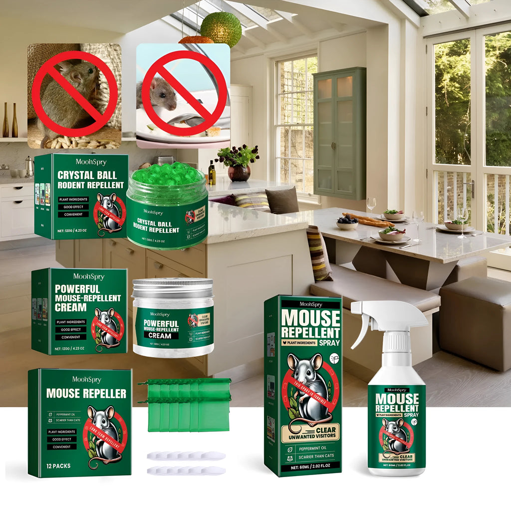 60ml bottle of natural rat repellent spray with essential oils for home and car use
