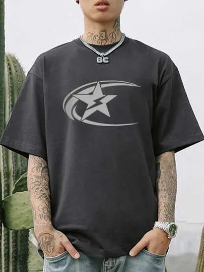 Men's pure cotton short sleeve t-shirt in Japanese retro style, solid colour design, available in multiple sizes