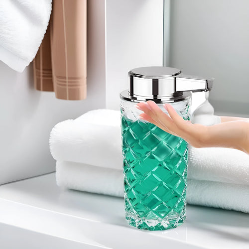 Automatic sensor soap dispenser with PET shell and silver plating in foam and thick liquid models