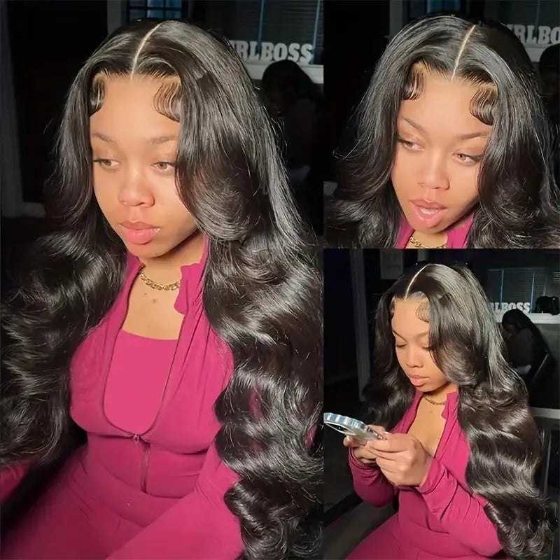 Black big wave lace wig head cover on display showing full texture and lace base construction