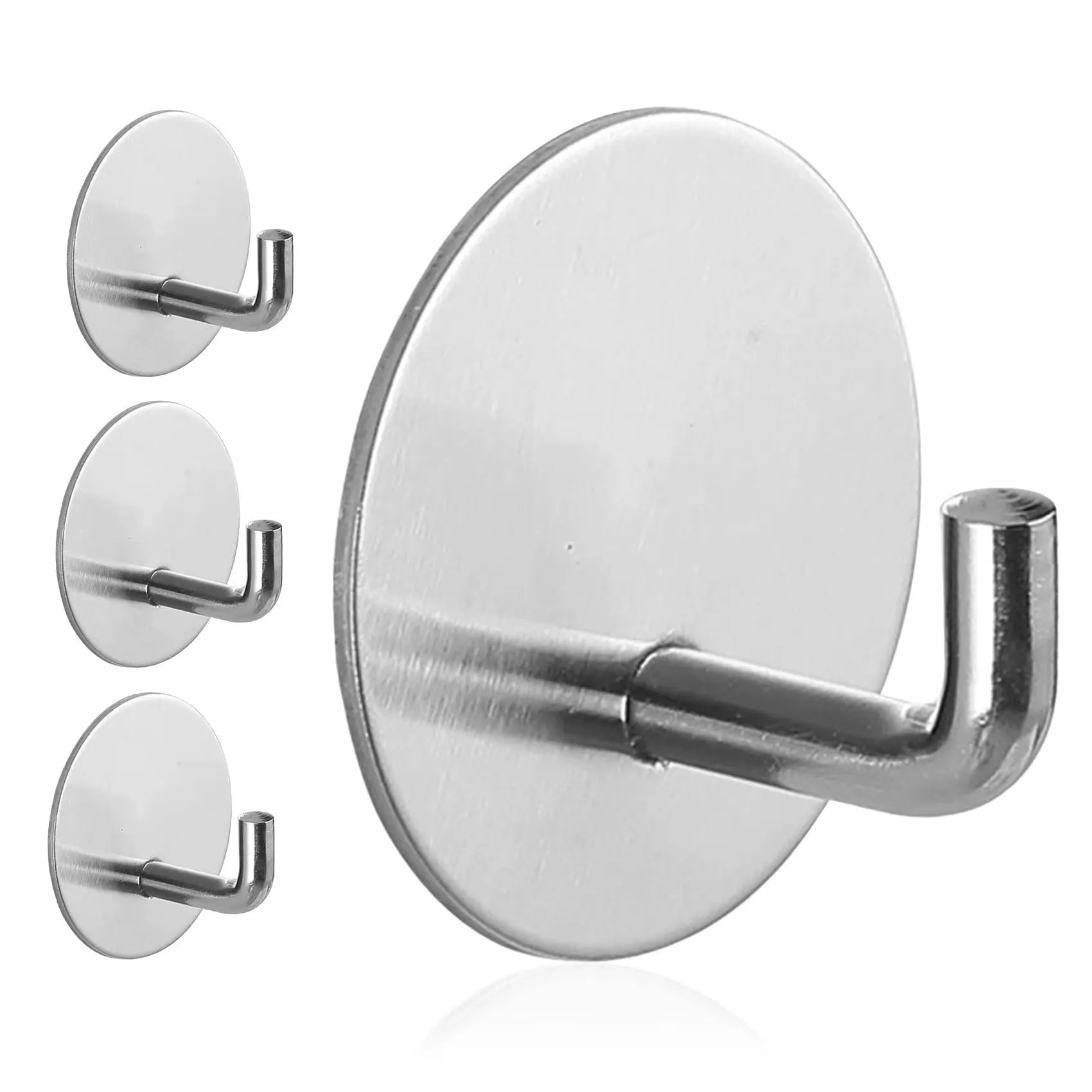 Stainless steel self-adhesive hook for bathroom and kitchen with 3kg capacity