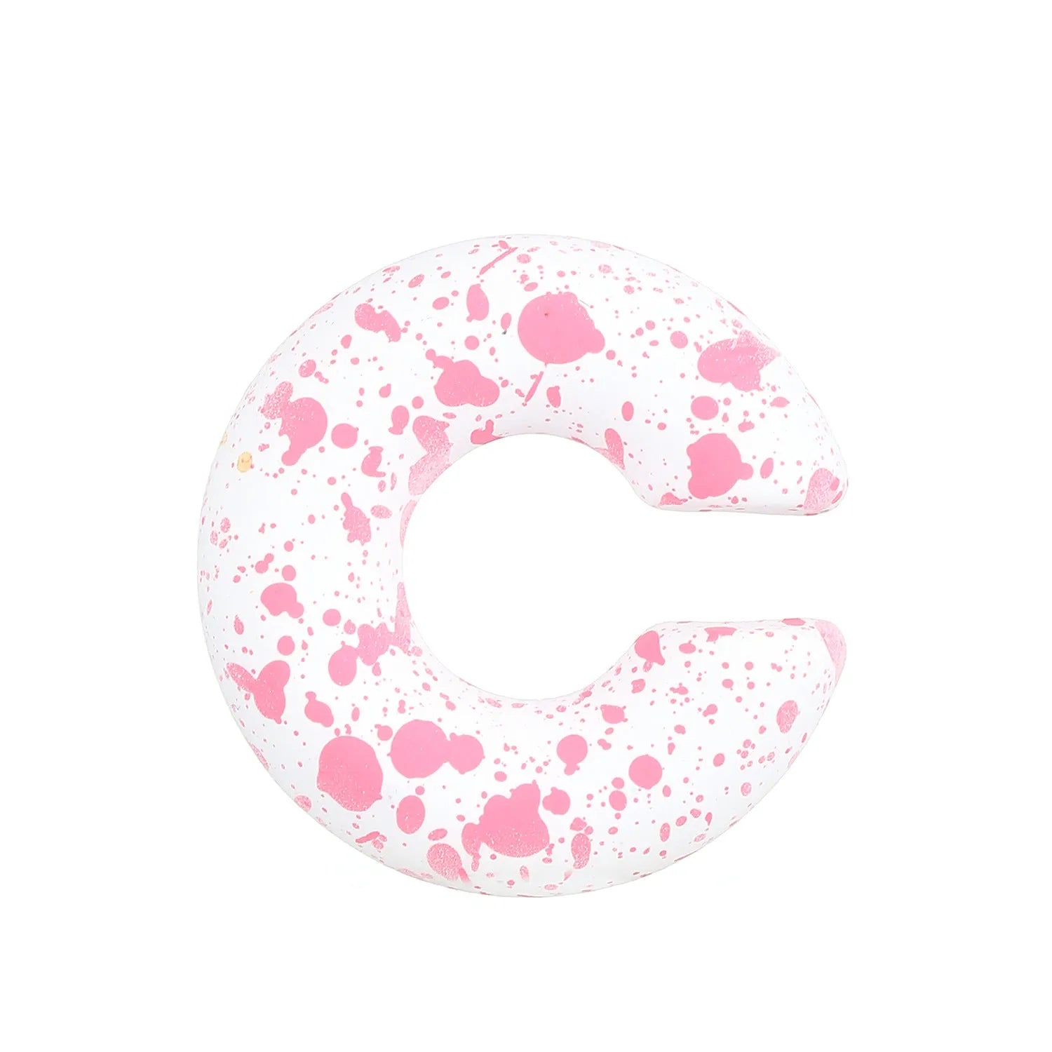 A pair of matte coarse finish round C-shaped clip-on earrings for women, shown in a candy colour.