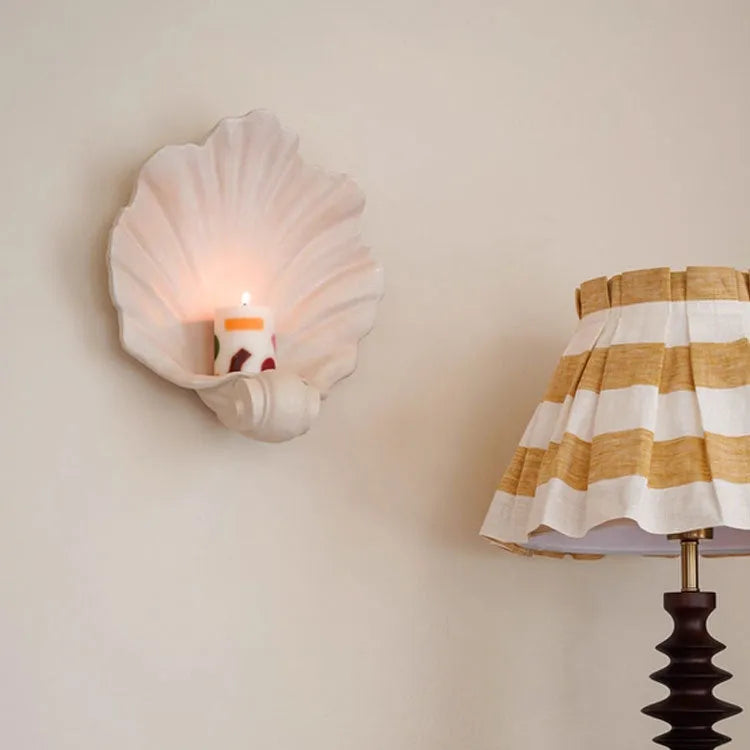 White shell design resin fruit plate ornament for table centrepiece decoration with light luxury styling