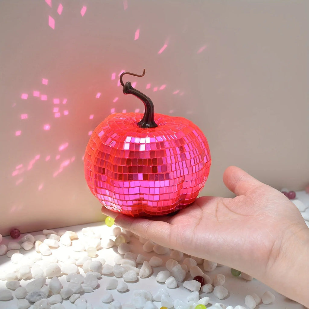 Glass pumpkin Halloween decoration with Chinese-style design and mirror finish