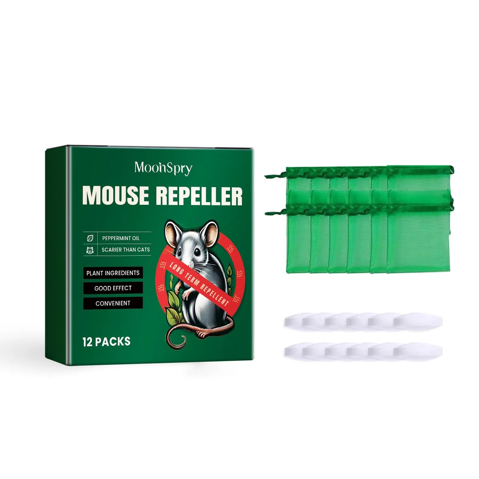 60ml bottle of natural rat repellent spray with essential oils for home and car use