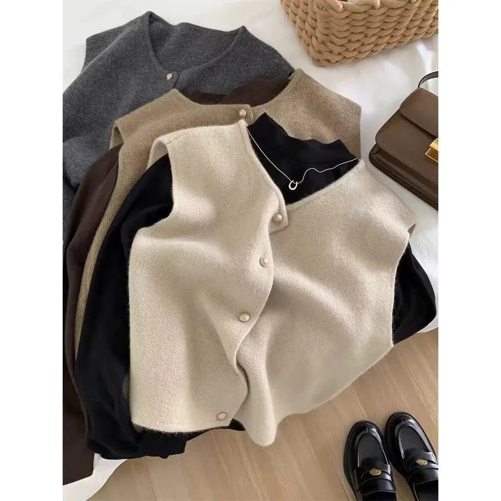 Women's casual polyester pullover jumper with half sleeves in smoky grey colour
