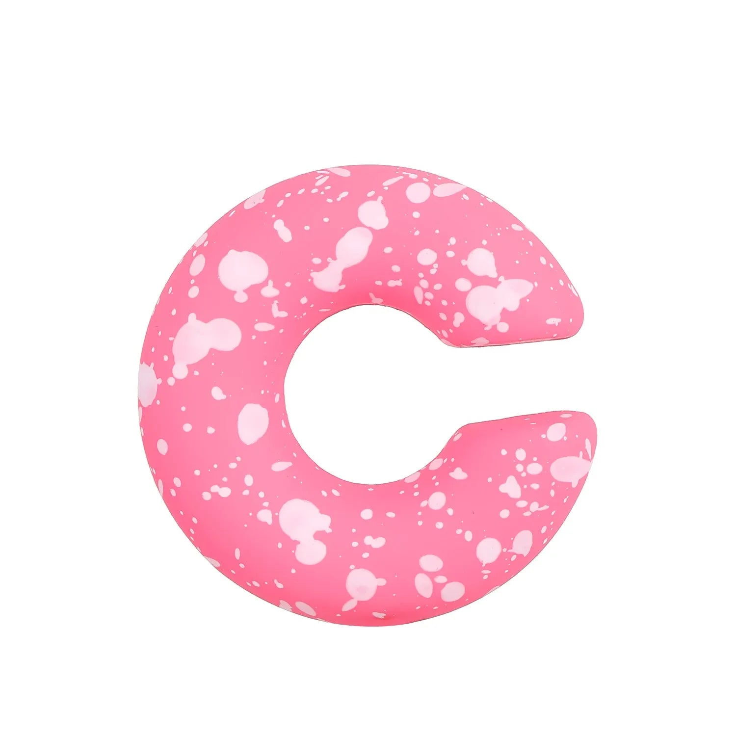 A pair of matte coarse finish round C-shaped clip-on earrings for women, shown in a candy colour.
