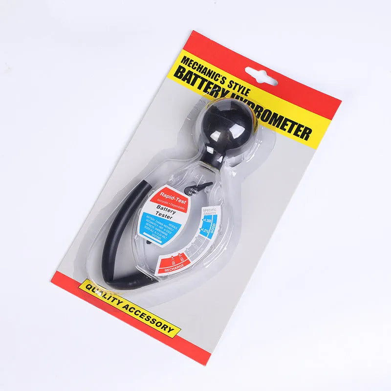 Suction electrolyte hydrometer instrument for testing lead acid battery fluid density