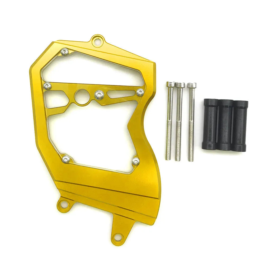Aluminium alloy motorcycle chain wheel cover for ZX6R in black, red, gold, green, or titanium