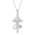 Cross stethoscope necklace with electroplated copper pendant and cross chain style