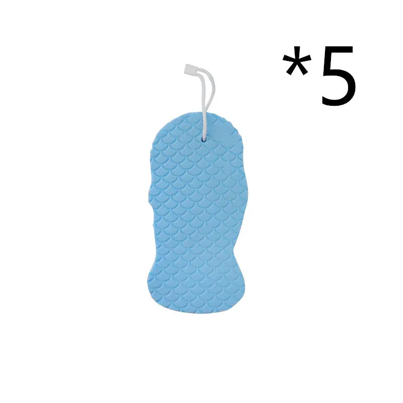 3D fish scale pattern bath sponge for body exfoliation in multiple colour options