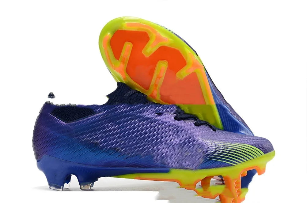 Men's built-in air cushion waterproof knitted football shoes with FG studs on rubber sole