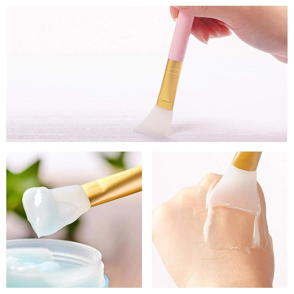 Silicone face mask applicator spatula in multiple colours for clay and mud application