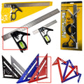 Red metal combination angle ruler 7inch with metric scales for civil surveying