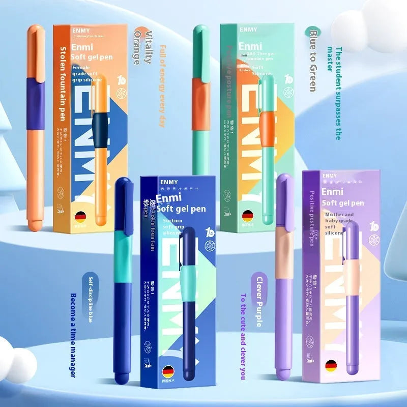 Boxed student posture correction pen in blue, green渐变, purple, and orange colour options