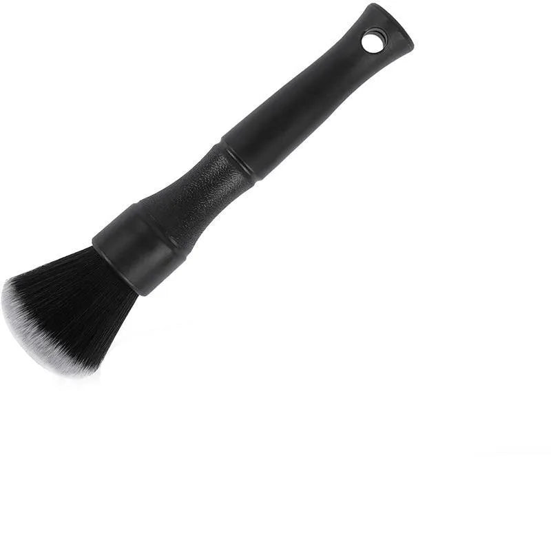 Black car detailing brush with pig hair bristles and PP handle in two size options