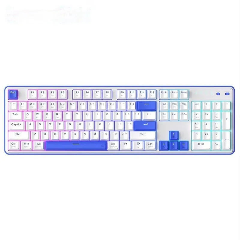 104-key mechanical keyboard in multiple colour options with RGB lighting and wired connection