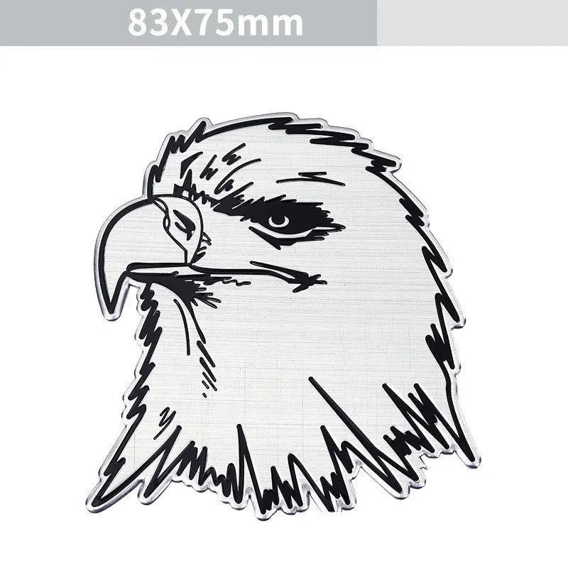 Aluminium car body sticker with animal motif designs for vehicle appearance modification