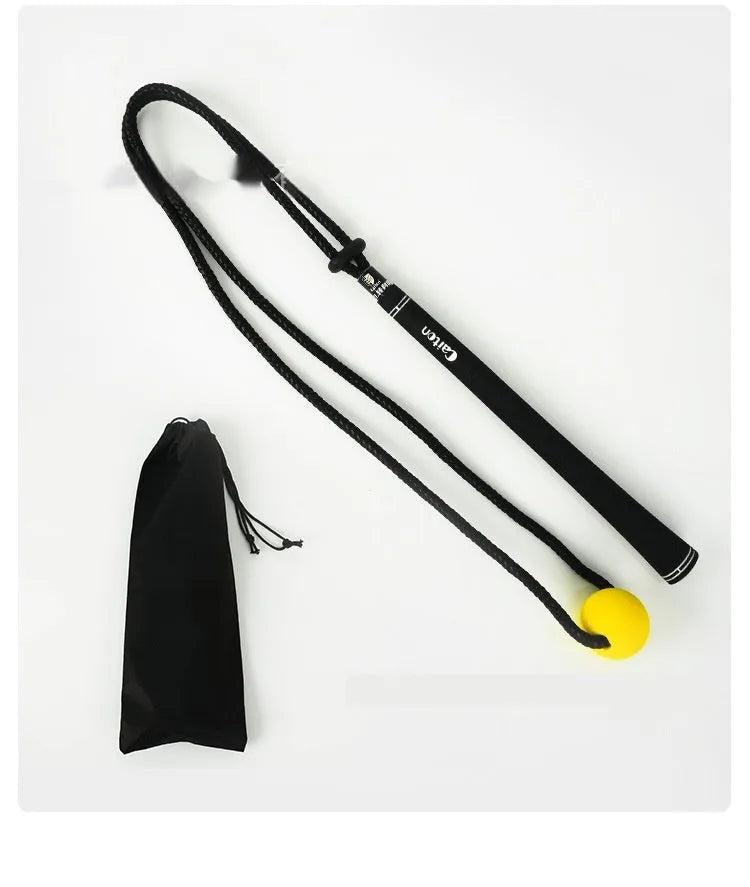 Black silicone elastic golf swing practice rope trainer for physical correction training