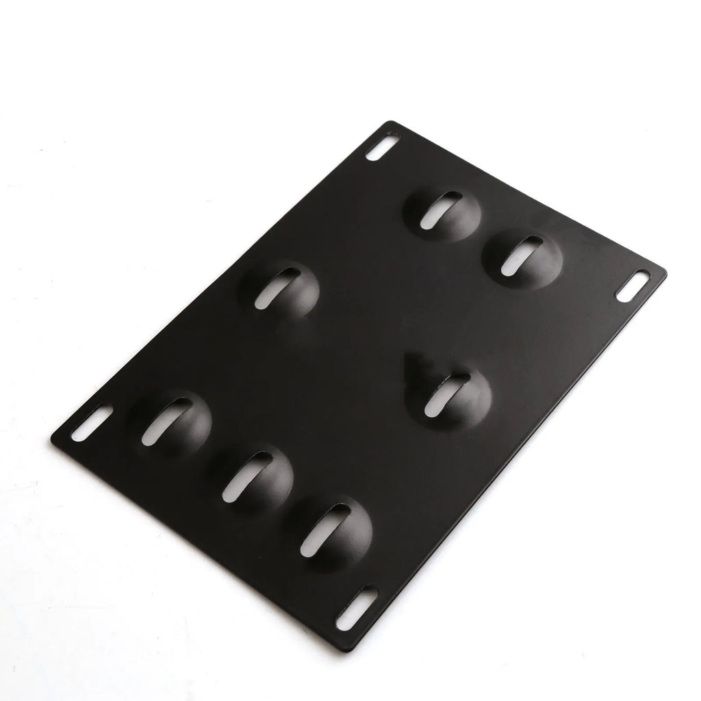 Metal car licence plate holder frame measuring 21x10 cm with screws and nuts for vehicle modification