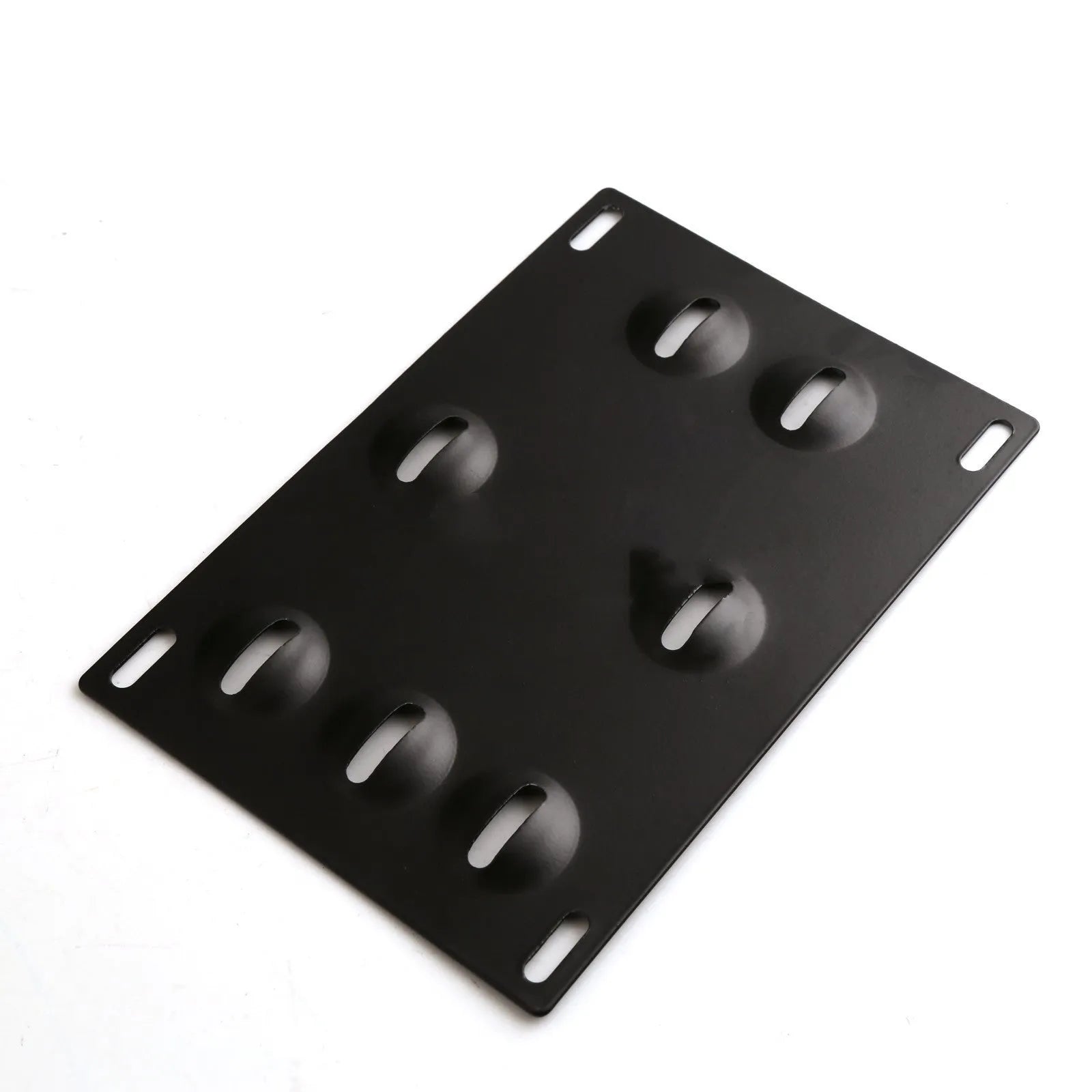 Metal car licence plate holder frame measuring 21x10 cm with screws and nuts for vehicle modification