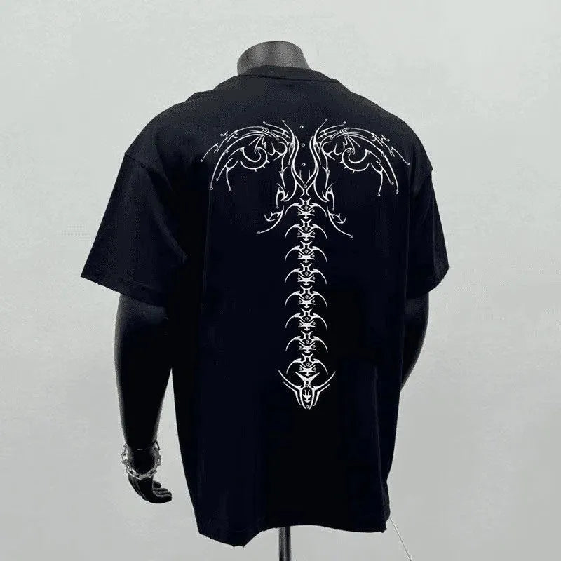 Men's pure cotton short sleeve t-shirt in loose fit business commute style