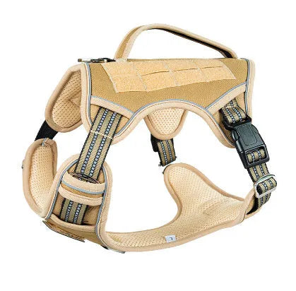 Tactical chest strap harness for search and rescue patrol working dogs in Oxford cloth