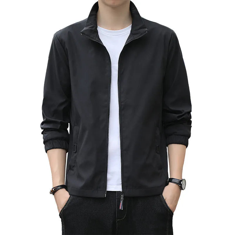 Korean style loose lapel casual jacket in thin fabric available in multiple colours