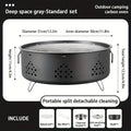 Portable stainless steel BBQ grill stove with detachable design and storage bag for outdoor camping