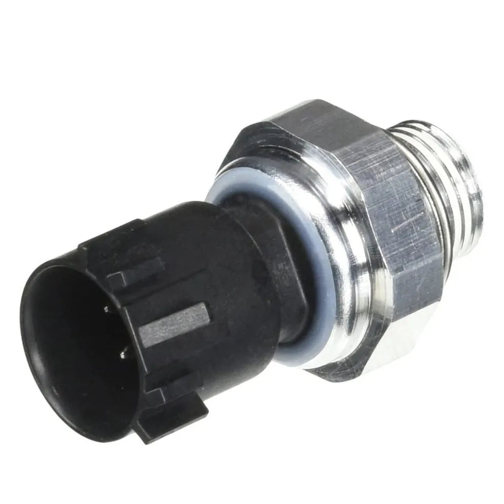 Silver automobile fuel pressure sensor with electrical connector for vehicle fuel system