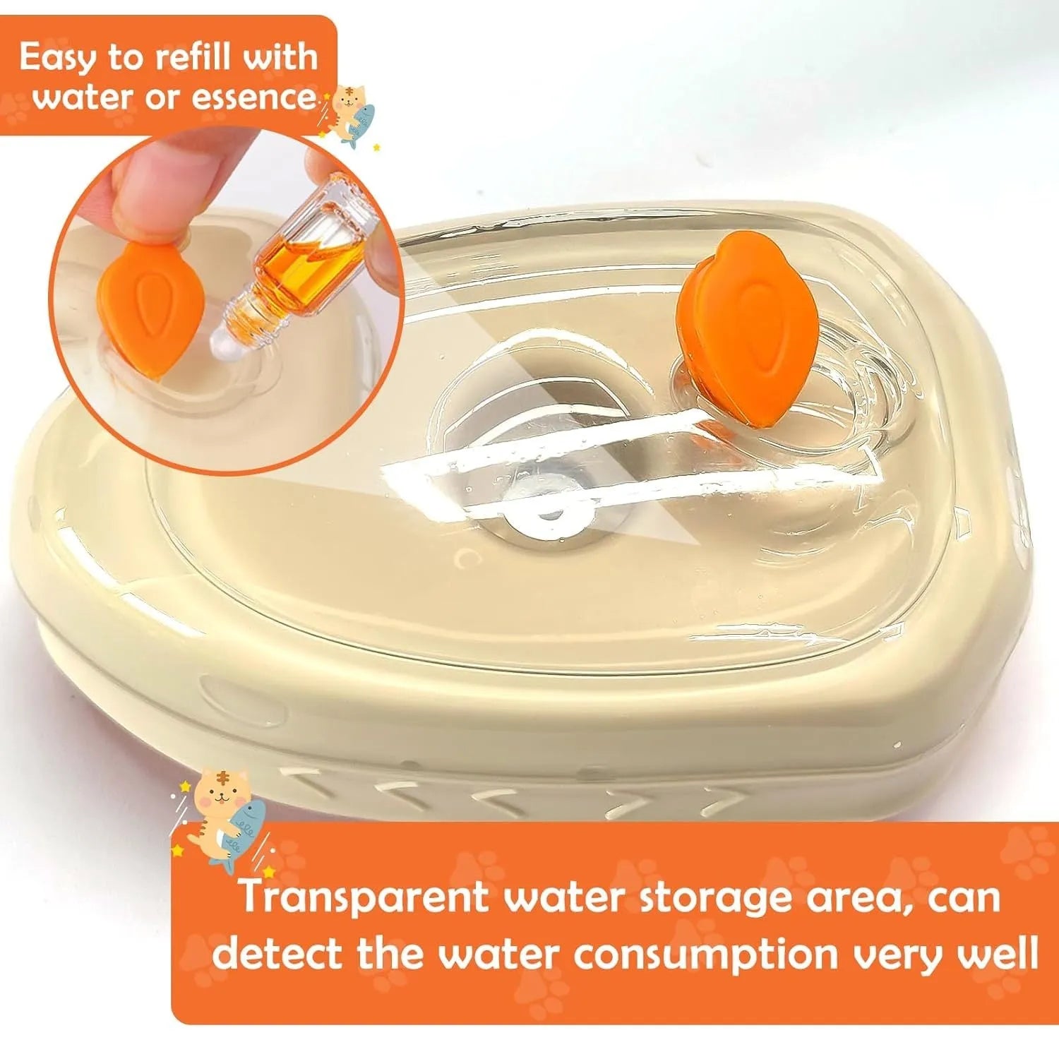 Yellow USB rechargeable 4-in-1 cat steam brush with soft silicone teeth, water tank, and ringworm detector lamp.