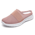Women's flat-heel casual shoes in mesh with a hollow out design, shown in multiple colours.