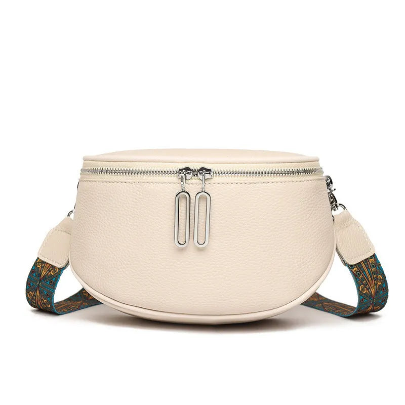 Women's PU leather messenger bag in saddle shape with cross-border fashion style